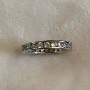 14k cz eternity band
